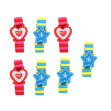 7Pcs Kid Wood Watch Toys Elastic Bracelet Assorted Style