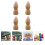 4 Pezzi Legno Marionetta Doodle Bambini Pittura Giocattoli 9