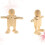 2 Pezzi Robot In Legno Con Articolazioni Per Bambini (Beige) 10