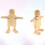 2 Pezzi Robot In Legno Con Articolazioni Per Bambini (Beige) 6