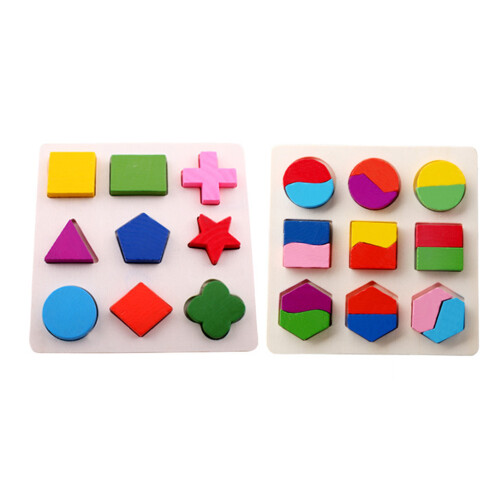 Puzzle Geometrico In Legno 2 Bambini Educativo 1