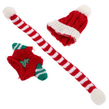 Set Per : In Peluche Con Sciarpa E Cappello