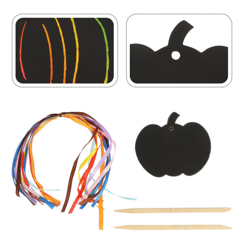 Two Sets Hanging Scratch Paper Halloween Theme Decor 1