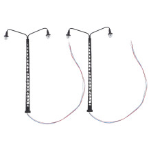 2Pcs Model Railroad Train Lamp Post Sand Table Mini House Decor
