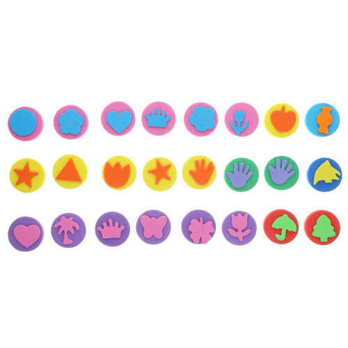 24 Pezzi Spugne Da Pittura Per Bambini Stamper 2