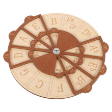 2Pcs Compact Wooden Guitar Helper Circle of Fifths Chord Practice Tool