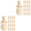 40 Pezzi Legno Non Finite Con Scatole Incastonabili 5