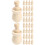 40 Pezzi Legno Non Finite Con Scatole Incastonabili 7