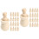 40 Pezzi Legno Non Finite Con Scatole Incastonabili 6