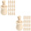 40 Pezzi Legno Non Finite Con Scatole Incastonabili 8