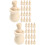 40 Pezzi Legno Non Finite Con Scatole Incastonabili 9