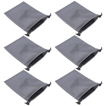 3Pcs Compact Grey Travel Electronic Organizer Bag Cable Storage Pouch