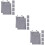 3Pcs Compact Grey Travel Electronic Organizer Bag Cable Storage Pouch 11