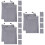 3Pcs Compact Grey Travel Electronic Organizer Bag Cable Storage Pouch 9