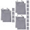 3Pcs Compact Grey Travel Electronic Organizer Bag Cable Storage Pouch 8