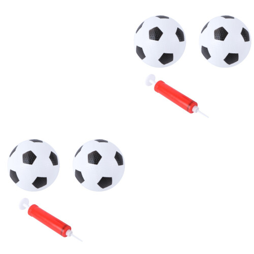 2 Set Palloni Da Calcio Miniatura 12 Cm Per Bambini Con Pompa 2