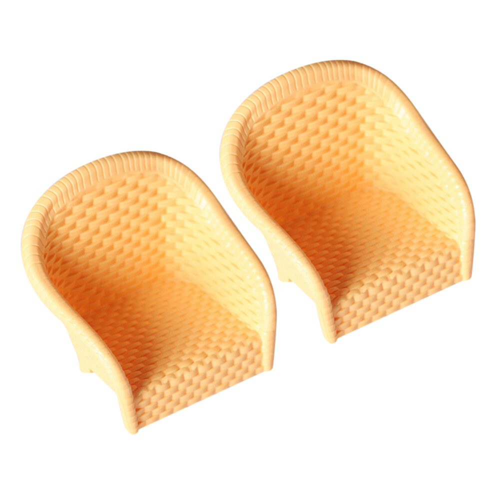 2 Sztuki Mini KrzesłO Mebli Miniaturowych Akcesoria Dla Domku Lalek-image