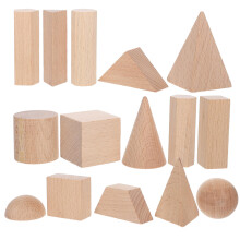 60 Peças Blocos Geométricos Sólidos Maciça 3D