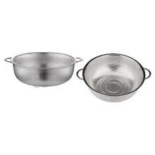 2x Stainless Steel Fine Mesh Colander Colander Rice Fruit Sieve 19.5+28.5cm