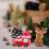 5 Conjuntos De De Natal Com Miniaturas De Rena Resina 6