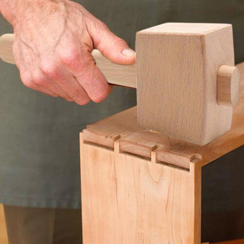 Tablecloth Handler Solid Wood Hammer For Installing Wood Pieces Manual Carver Tool With Comfortable Handle 1