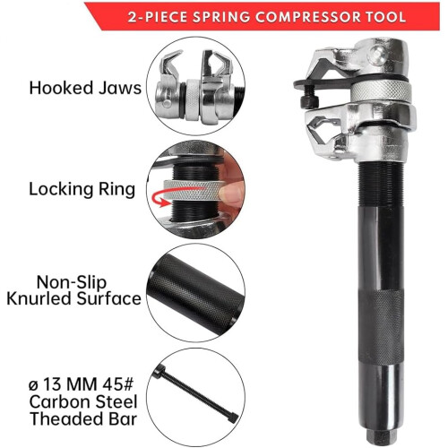 Coil Spring Compressor Tool Extendable Bracket, Heavy Duty Capacity For Cars And Trucks, Strut Spring Compressor 1