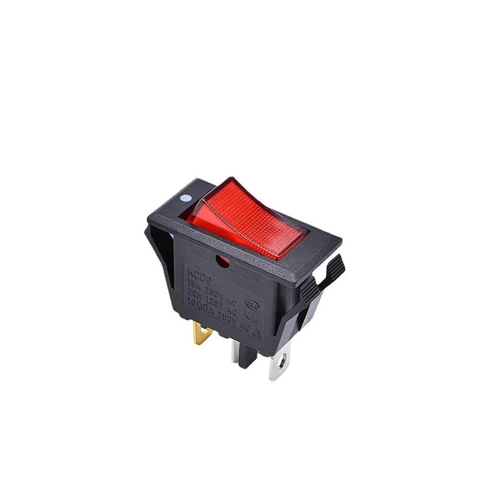Boat Rocker Switch 3Pin 2Position Illuminated Red 16A 250V 32X16mm Panel Size 9105992614073