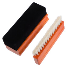 Vinyl Record Cleaning Brush Set TwoPiece Beech Wood Handles, AntiStatic Dust Brush, Turntable Cleaning Kit
