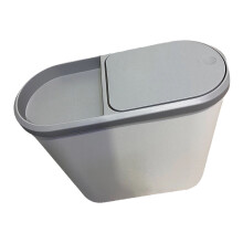 Duurzame Plastic Afvalbak Met Pers Open-Gebroken witte 10L pers