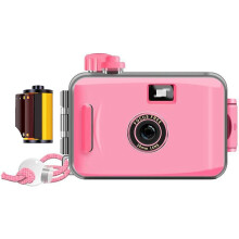 Disposable Camera Single Use 35mm Film Camera, 5m Waterproof, Retro Style Pink Multipack