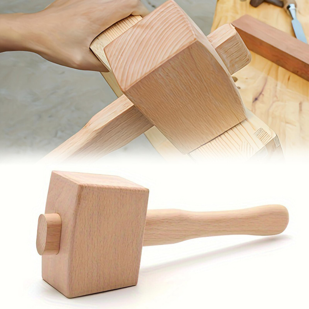 Wooden Hammer Carpenters Mallet Mini Wooden Mallet Natural Wood Color For Woodworking And Furniture Assembly 9323874289618