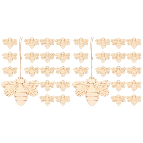 100 Pezzi Intagli In Legno Non Finiti A Forma Api Per Decorazione 1