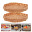2Pcs Mini Woven Tray For Mini House Bread Fruit Basket 6