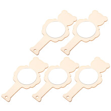 5 Pezzi Specchio Legno Fai Da Te Per Bambini Non Verniciato