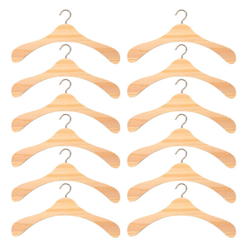 12 Appendiabiti In Legno Per Armadio Miniatura