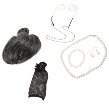 4 Set Anziana Per Cosplay Costume Nonna