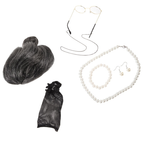 4 Set Anziana Per Cosplay Costume Nonna