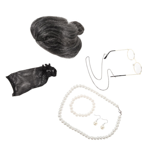 4 Set Anziana Per Cosplay Costume Nonna 1