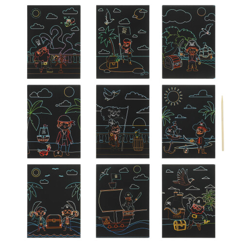Set Of Scratch Paper Sheets For Kids – Fun Scratch Off Activity 1