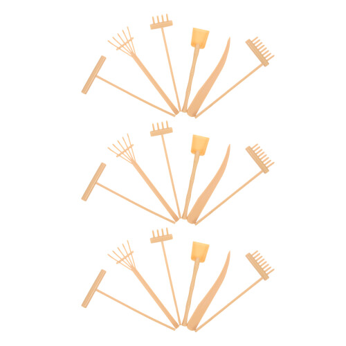12 Sets Miniature Zen Accessoires Met Mini Hark Voor Bureau 2