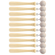 1Conjunto Chaveiro Decorativo Com Mini Taco De Baseball Madeira