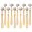 1Conjunto Chaveiro Decorativo Com Mini Taco De Baseball Madeira 9