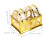 Plastic Hollow Storage Box Clear Vintage Style Treasure 8