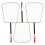 3Pcs Plain White Handheld Fans For Diy Chinese Paddle Wedding 11