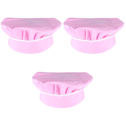 3 Pcs Adjustable Chef Hat For Baking Cooking Dustproof Oil Proof 2