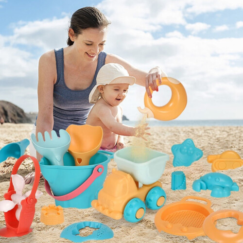 5 Set Giocattoli Spiaggia Secchiello Bambini 2