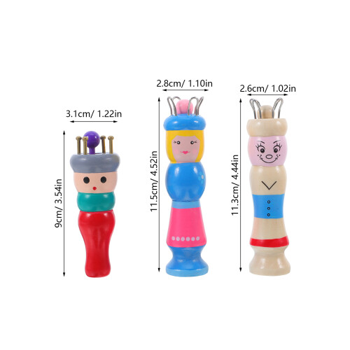 3 Pezzi Set Strumenti In Legno Per Bambini Con Bobina E 2