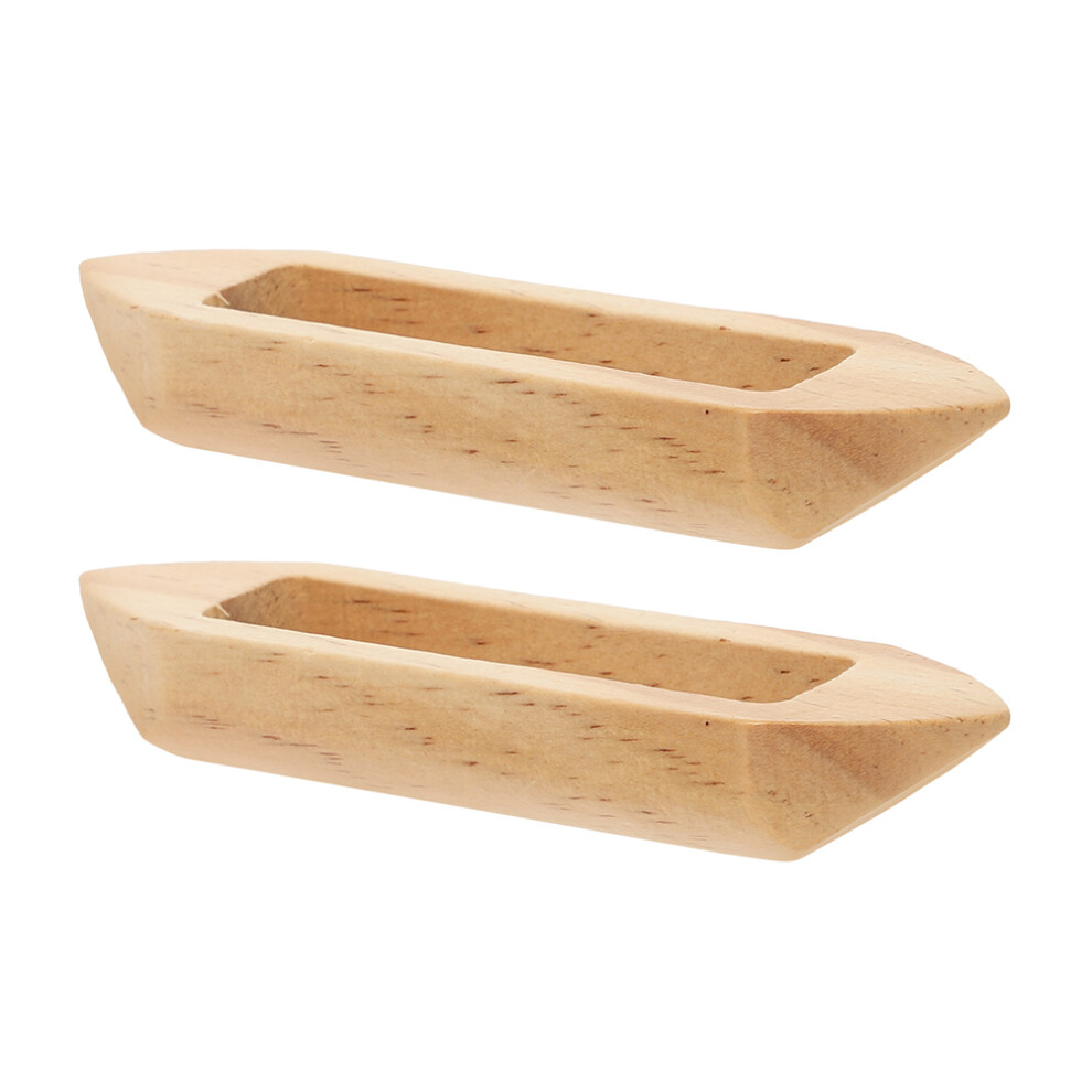 2 Sztuki Drewniana Ozdoba ŁóDź Model WęDkarskiej Kanadyjki-image