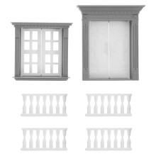 One Set Dollhouse Window Diy Miniature House Kit For Sand Table Model