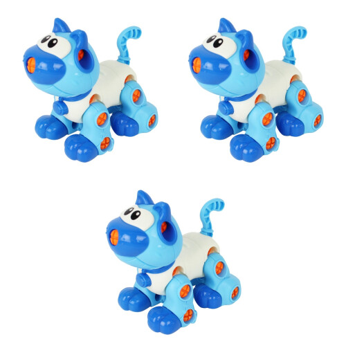 3Pcs Children Removable Screw Building Toy Animal Assembly Cat Pattern 2